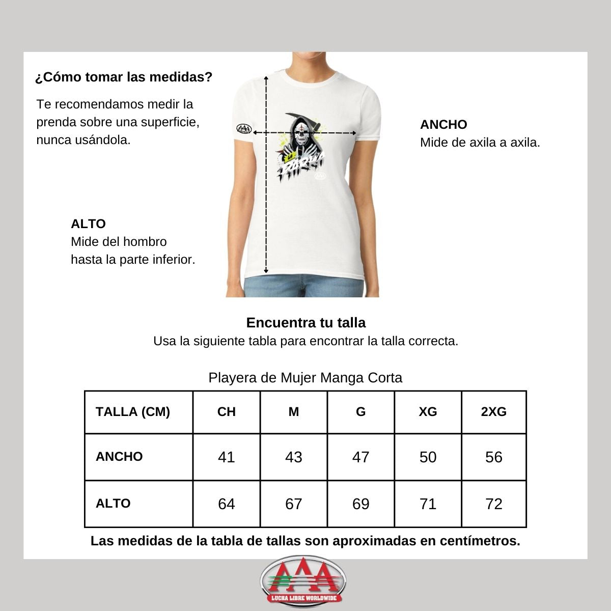 Playera Deportiva Mujer Lucha Libre AAA Luchador La Parka