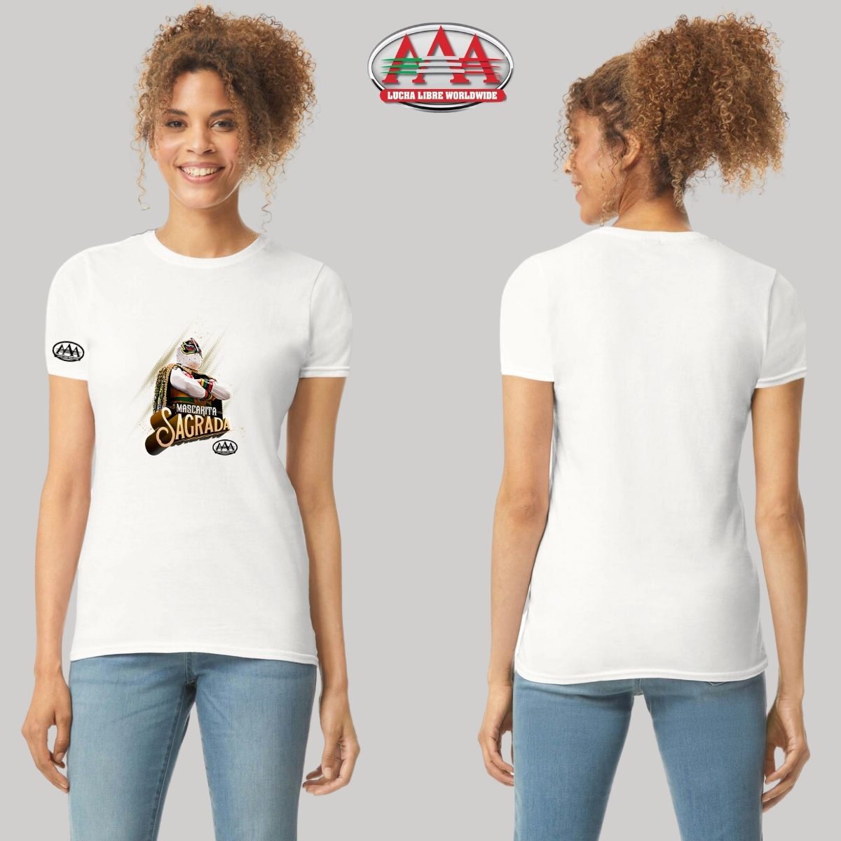 Playera Deportiva Mujer Lucha Libre AAA W Mascarita Sagrada