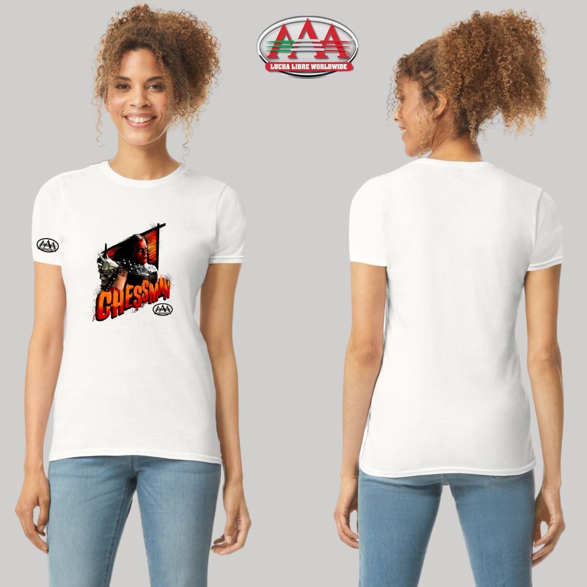 Playera Deportiva Mujer Lucha Libre AAA Luchadores Chessman