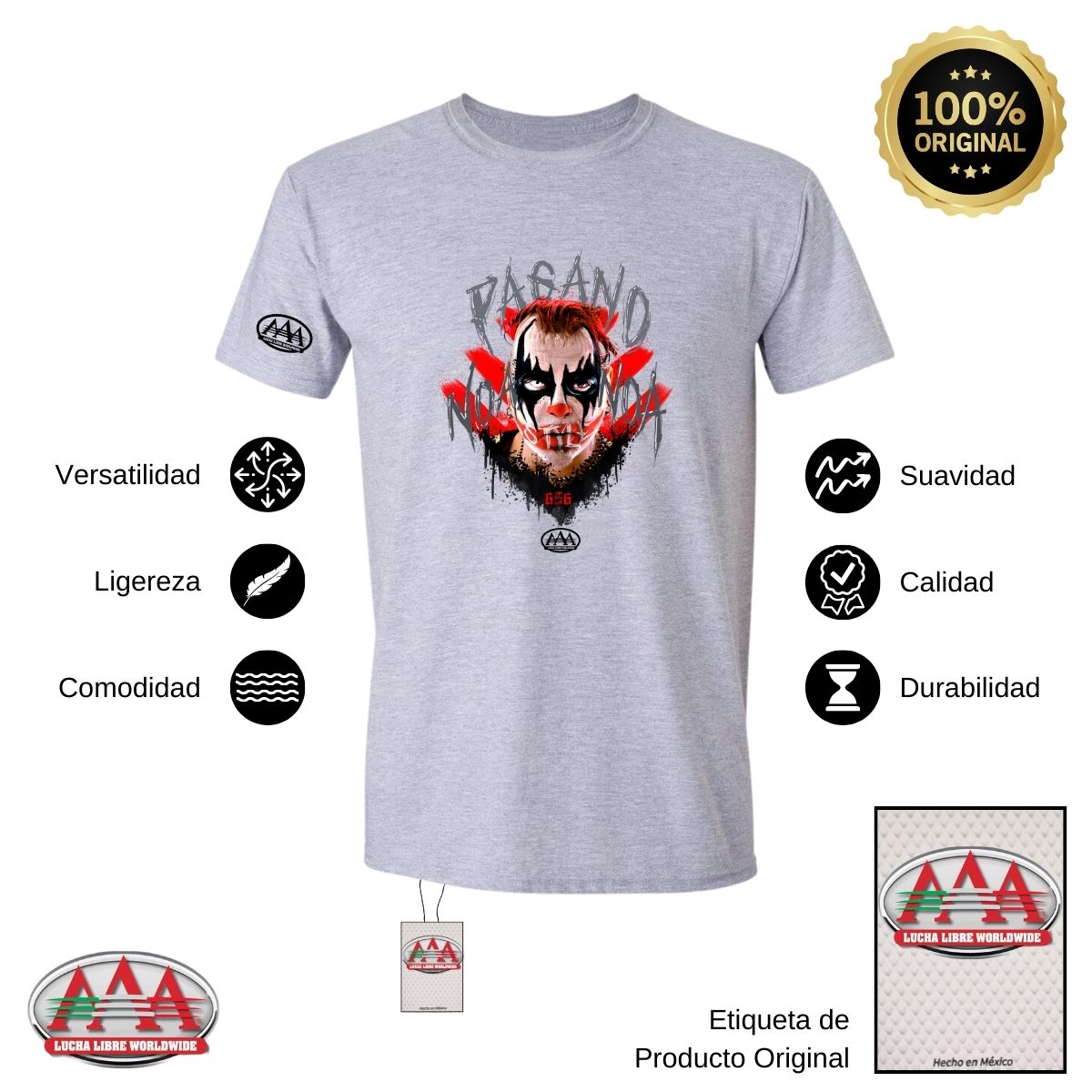 Jersey Playera Lucha Libre AAA Hombre Luchadores Pagano