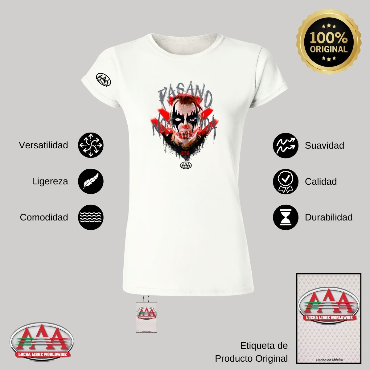 Jersey Playera Lucha Libre AAA Mujer Luchadores Pagano