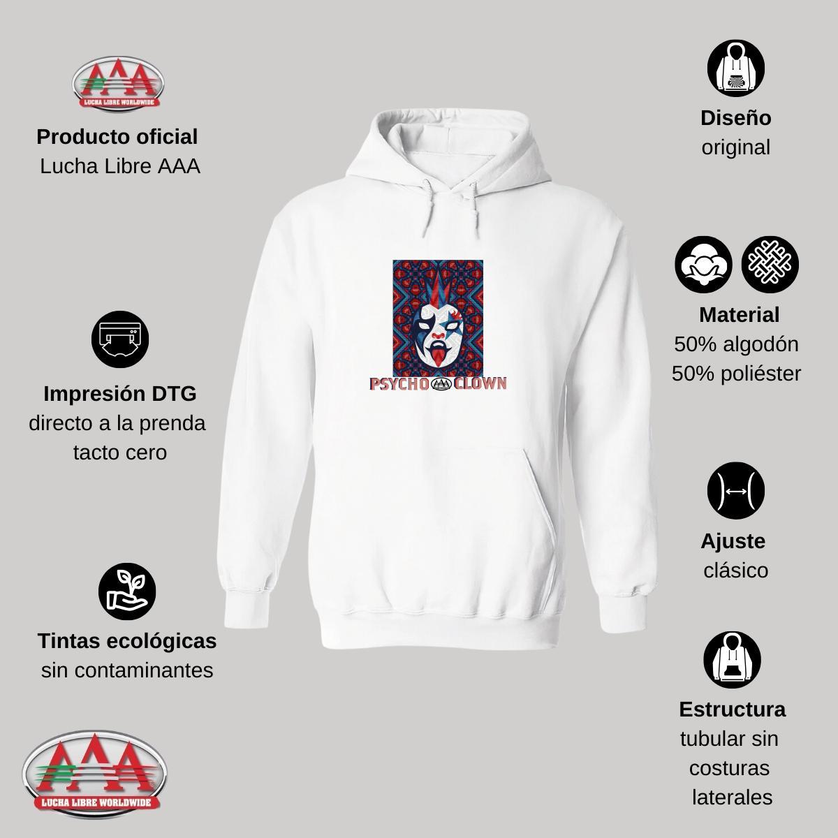 Sudadera Hombre Hoodies  Lucha Libre AAA Psycho Clown