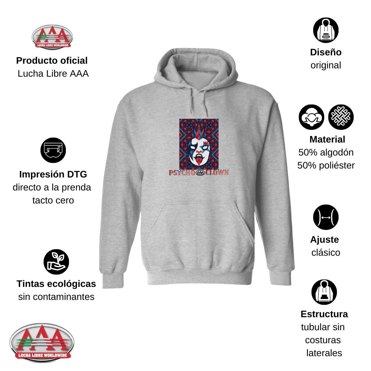 Sudadera Hombre Hoodies  Lucha Libre AAA Psycho Clown