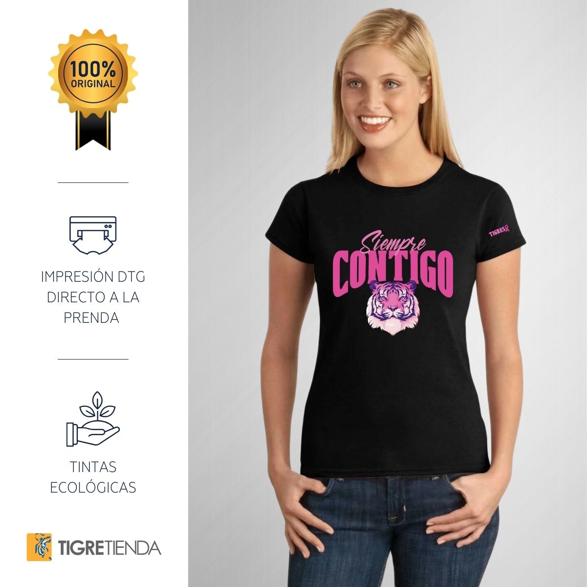 Playera Tigres UANL Mujer Siempre Contigo Mes Rosa OD76879