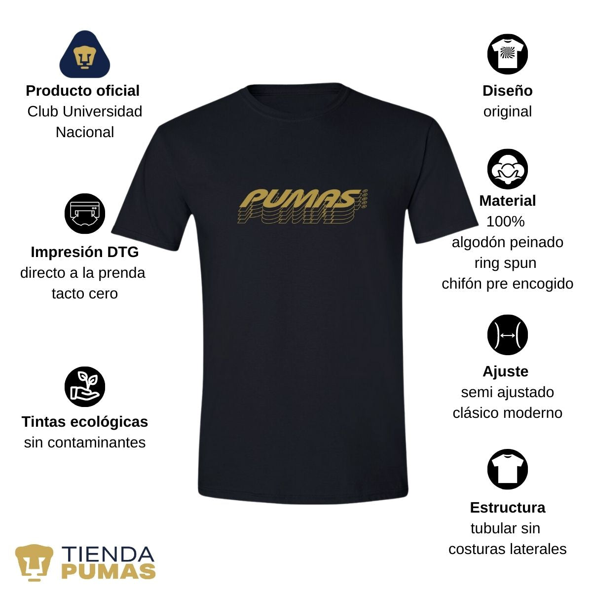 Playera Deportiva Hombre Pumas UNAM Duplicado