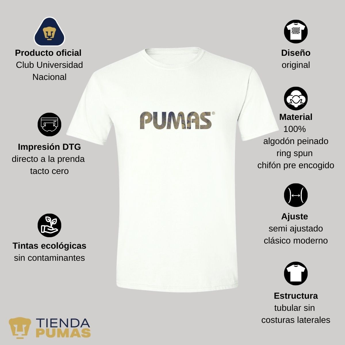 Playera Hombre Pumas UNAM Fusión