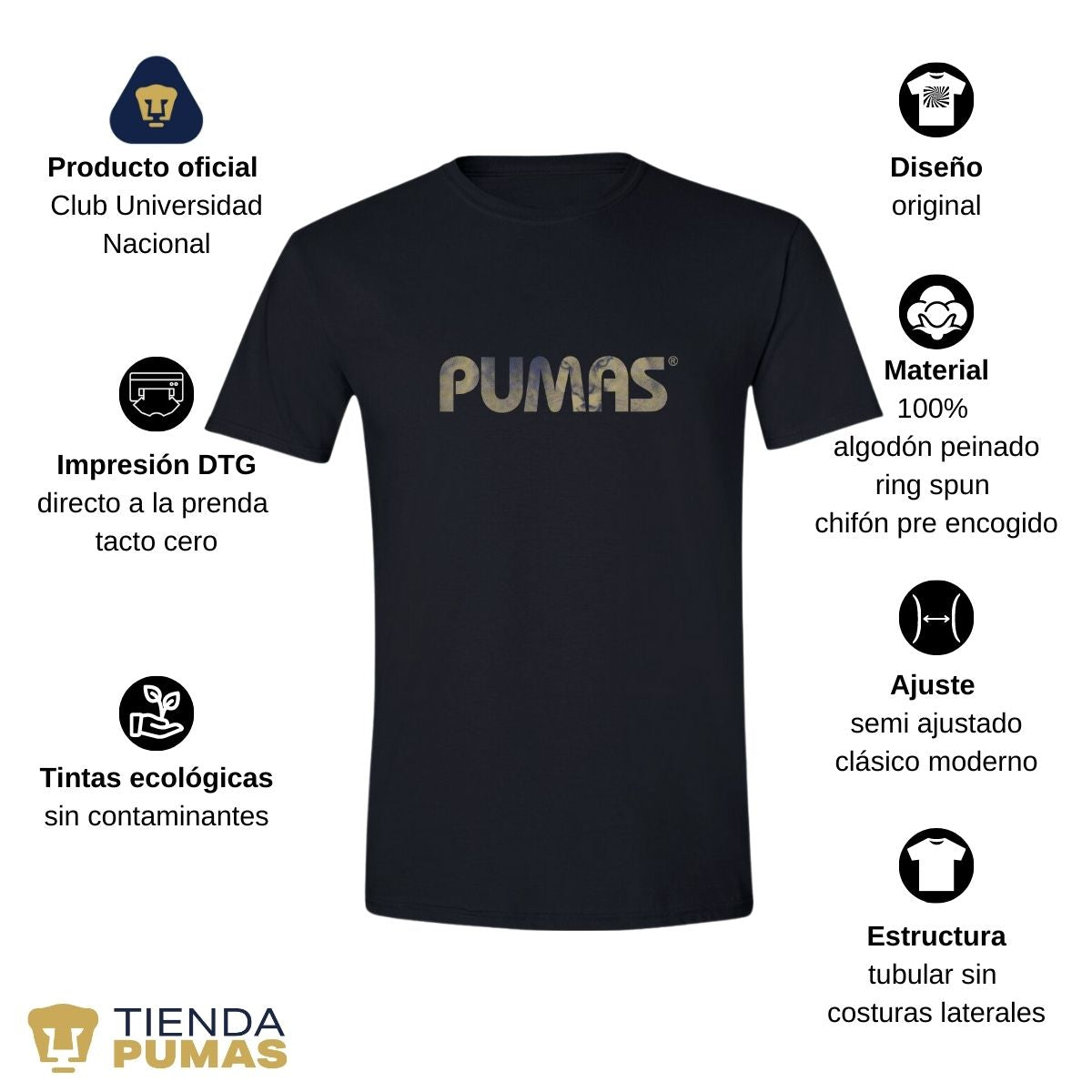 Playera Deportiva Hombre Pumas UNAM Fusión