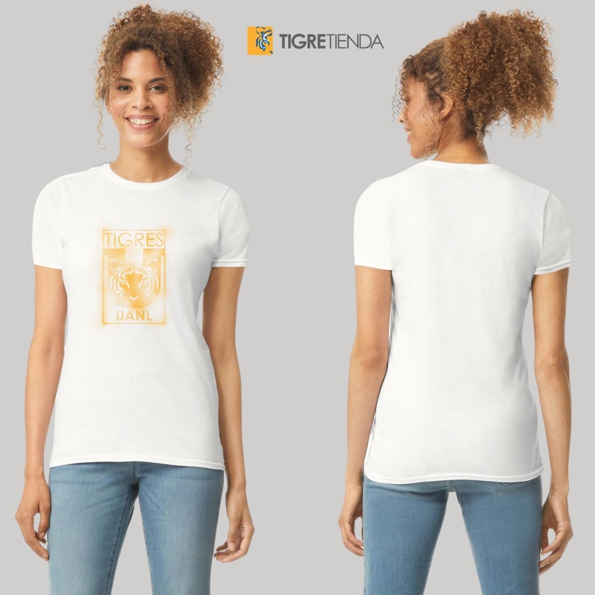 Playera Mujer Tigres UANL Escudo Difuminado