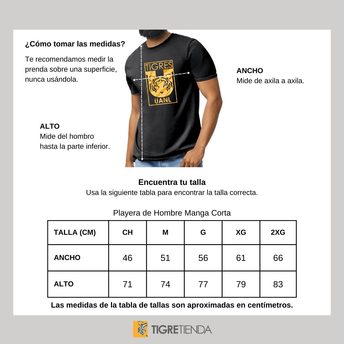 Playera Hombre Tigres UANL Escudo