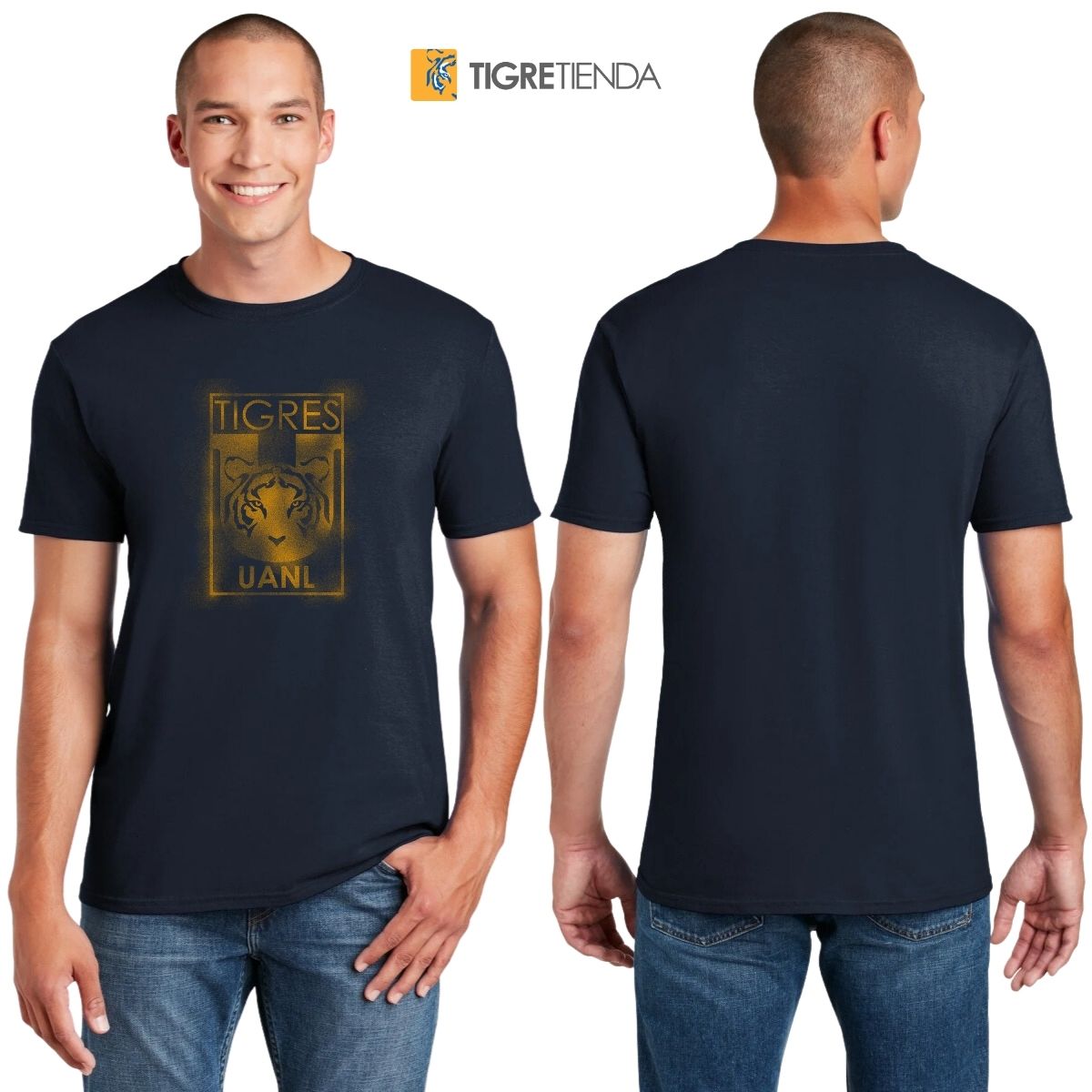 Playera Hombre Tigres UANL Escudo Difuminado