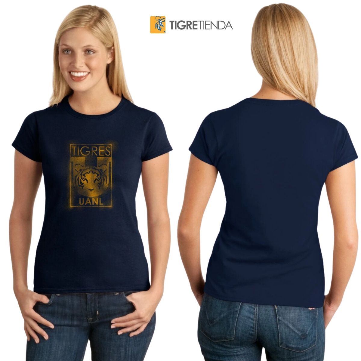 Playera Mujer Tigres UANL Escudo Difuminado