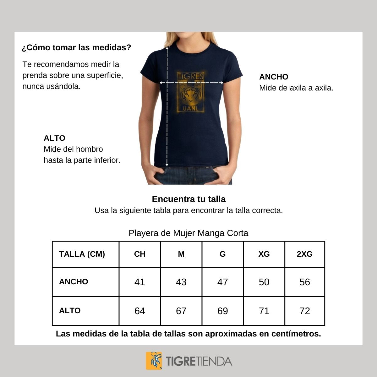 Playera Mujer Tigres UANL Escudo Difuminado