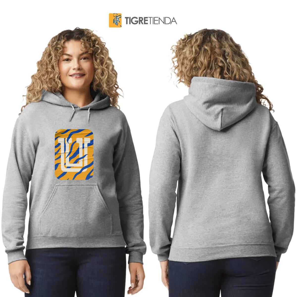 Sudadera Mujer Hoodie  Tigres UANL U Rayas