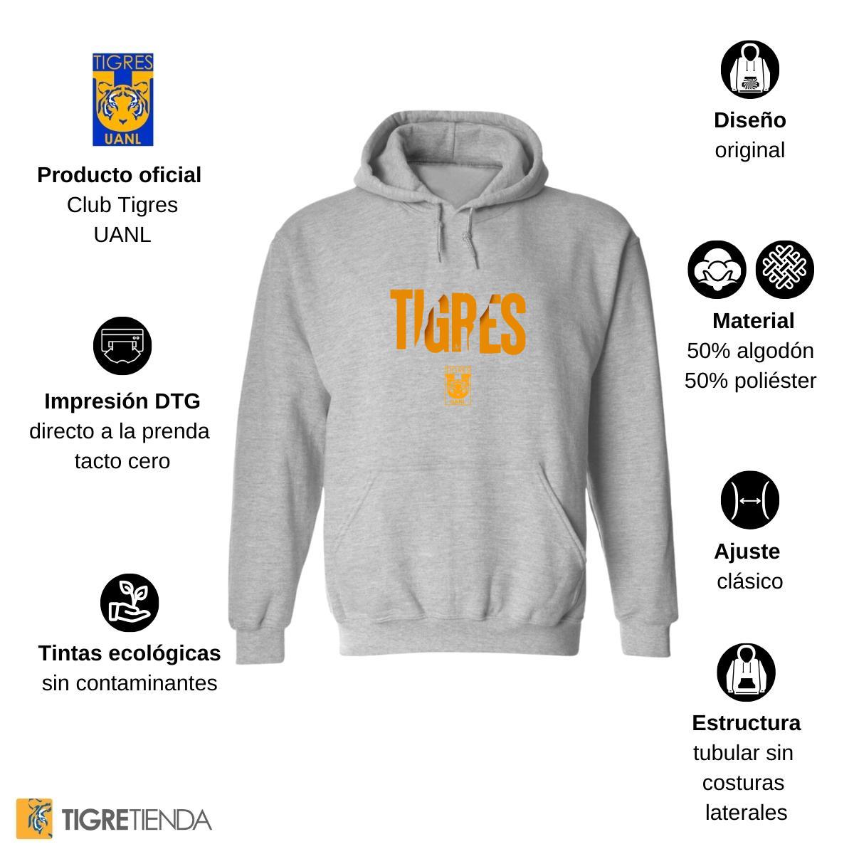 Sudadera Hombre Hoodies  Tigres UANL Escudo UANL