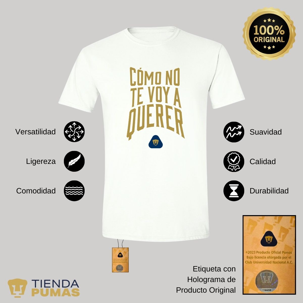 Playera Pumas UNAM Hombre Cómo no te voy a querer