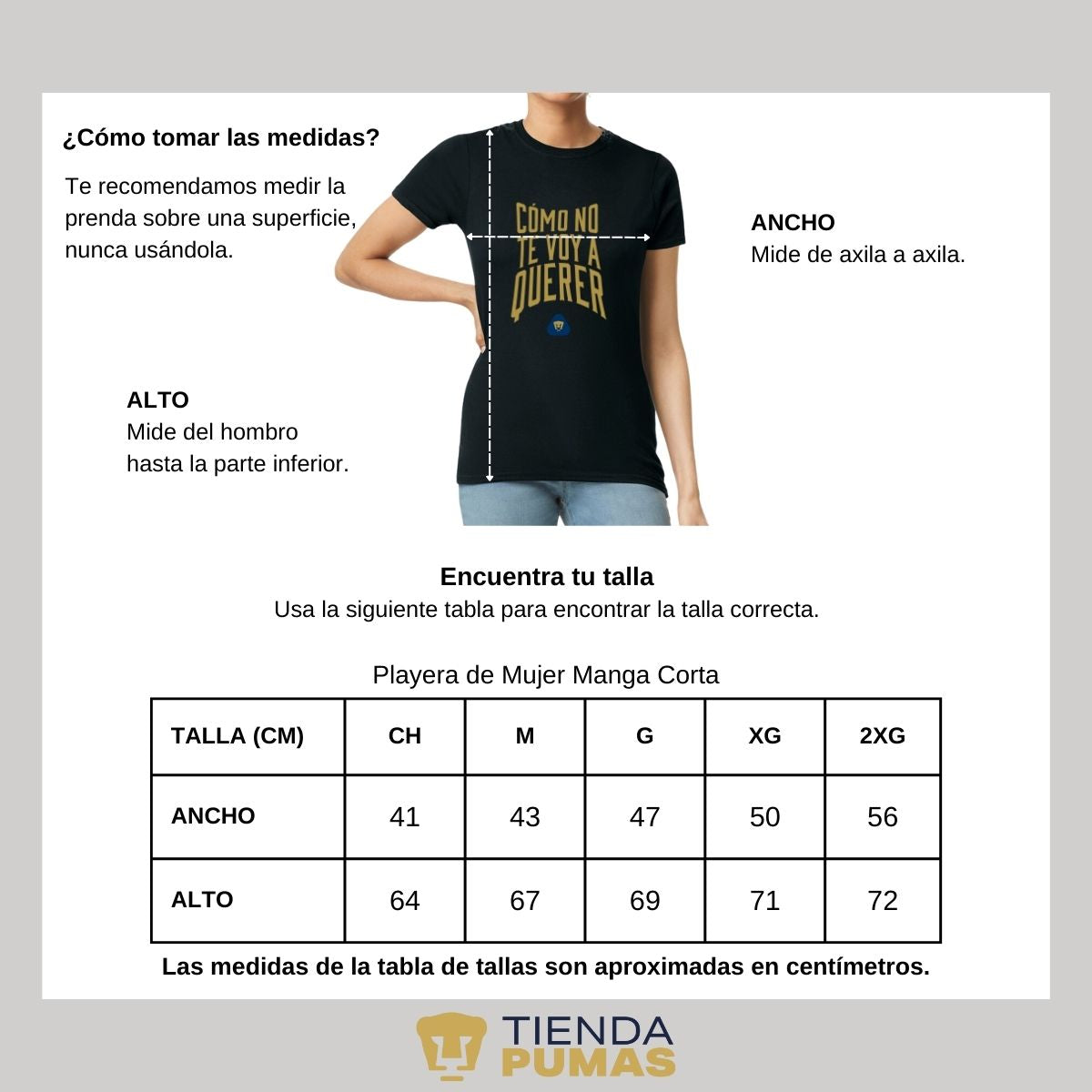 Playera Pumas UNAM Mujer Cómo no te voy a querer