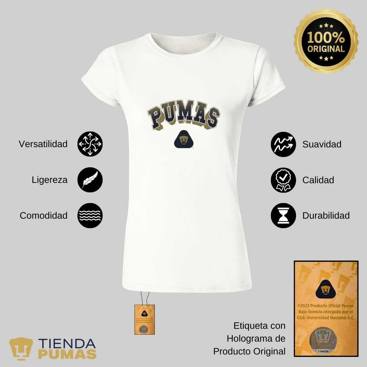 Playera Mujer Pumas UNAM Pumas 3D