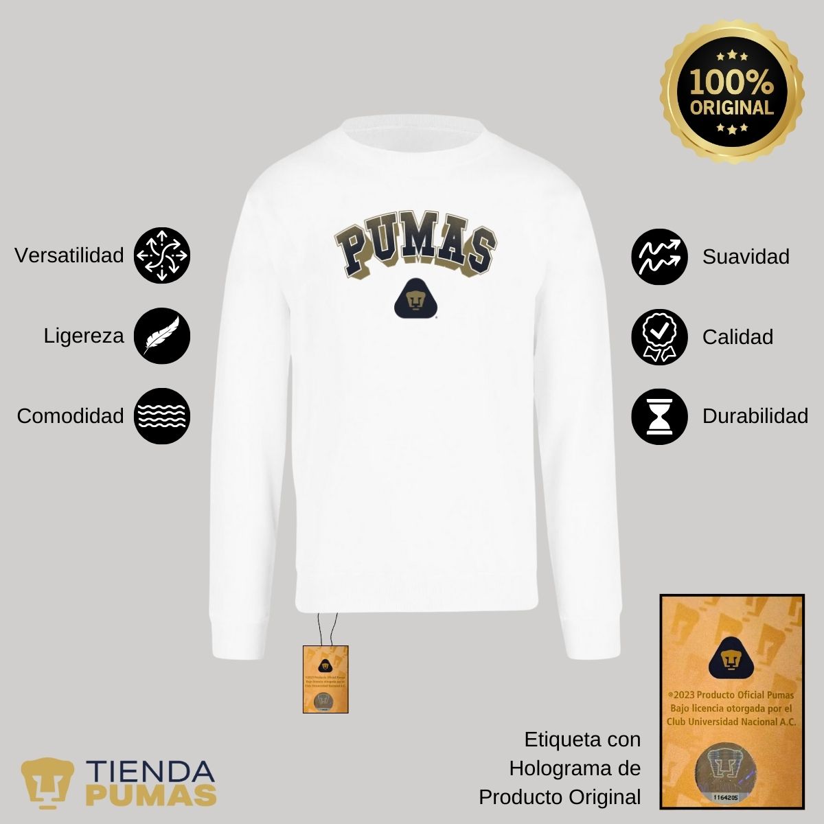 Sudadera Pumas UNAM Unisex Logo Pumas 3D OD76980