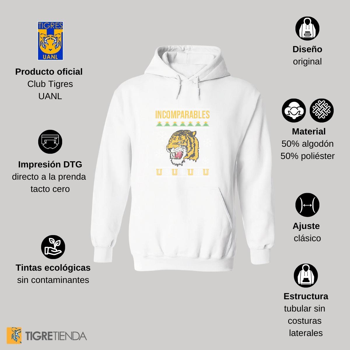 Sudadera Mujer Hoodie  Tigres UANL Incomparables Navideña