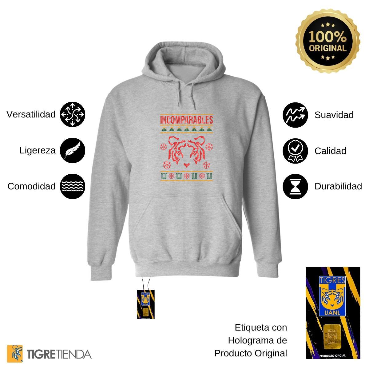 Sudadera Hombre Hoodies  Tigres UANL Navideña Incomparables