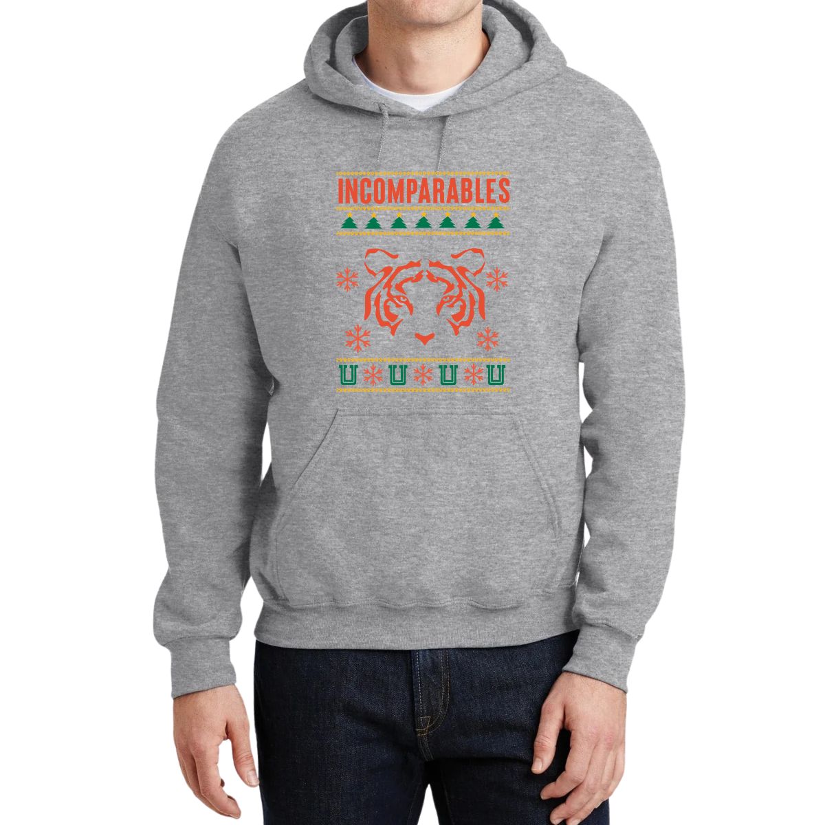 Sudadera Hombre Hoodies  Tigres UANL Navideña Incomparables