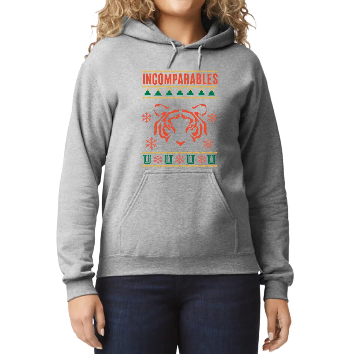 Sudadera Mujer Hoodie  Tigres UANL Navideña Incomparables