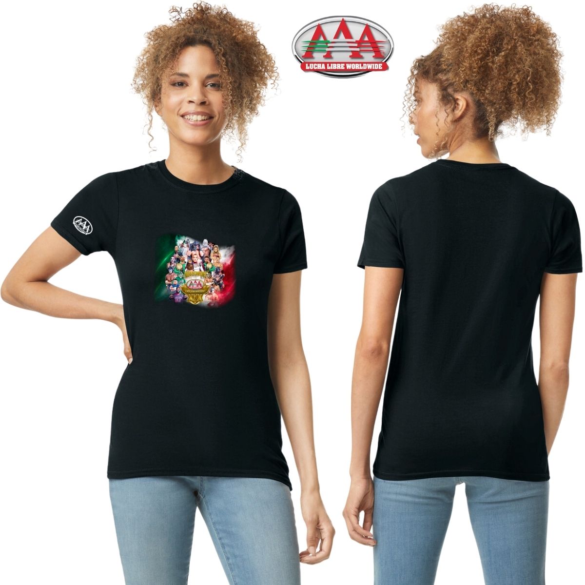 Jersey Playera Lucha Libre AAA Mujer Noche de Campeones