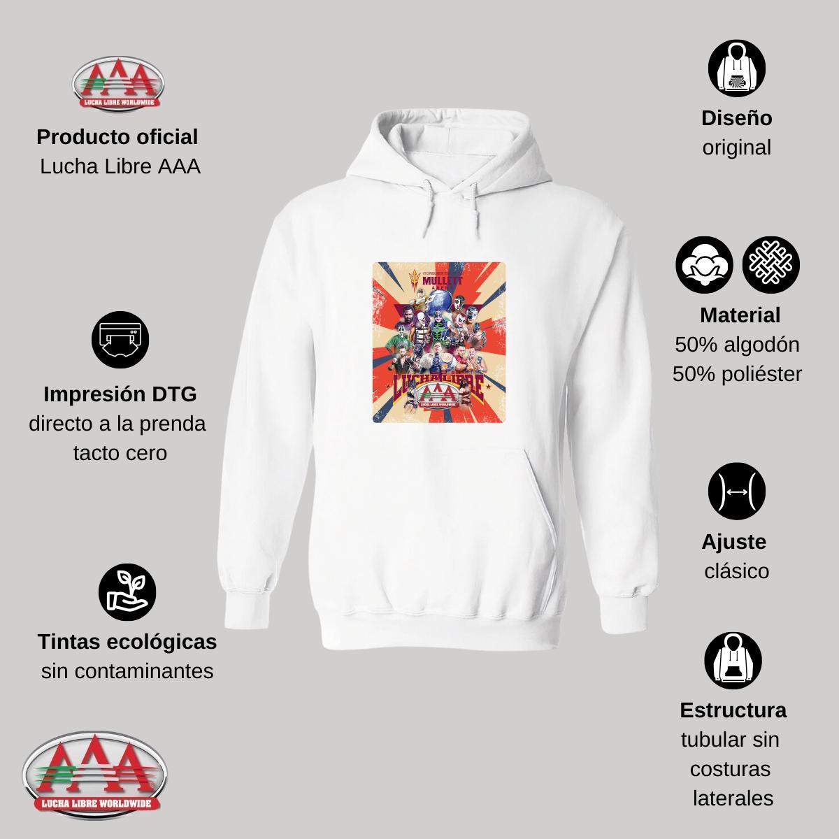 Sudadera Hombre Hoodies  Lucha Libre AAA Mullet Arena