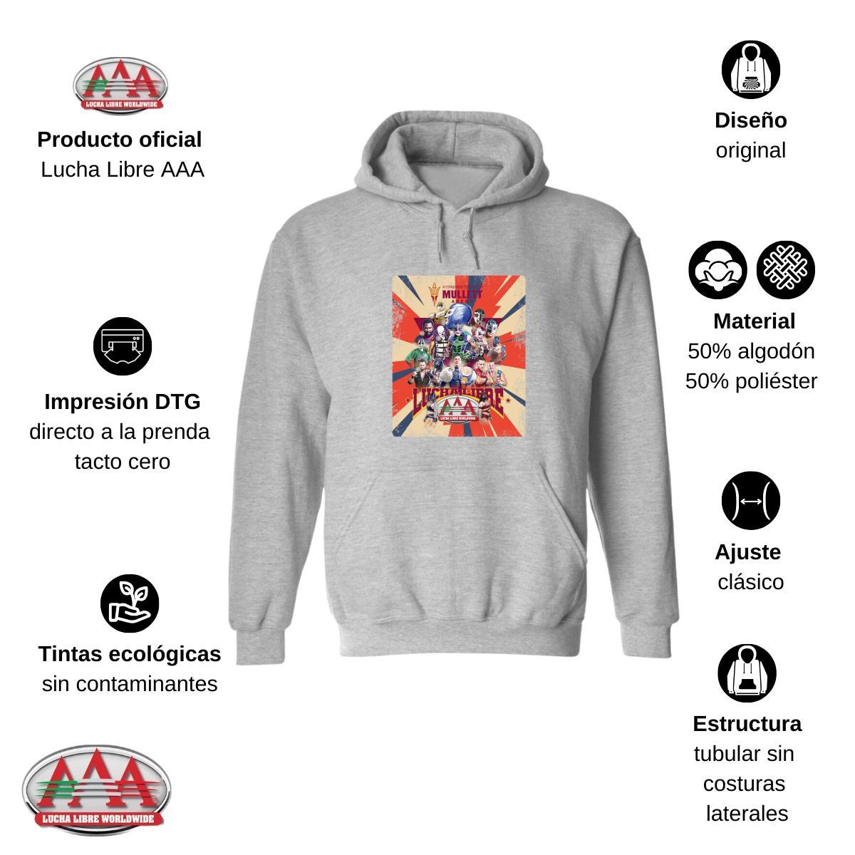 Sudadera Hombre Hoodies  Lucha Libre AAA Mullet Arena