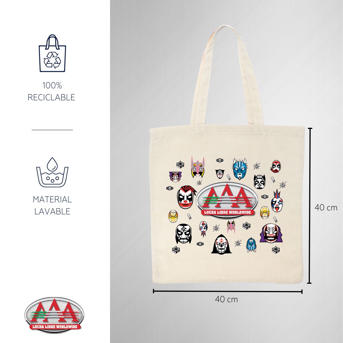 Bolsa Tote Lucha Libre AAA Worldwide OD77090