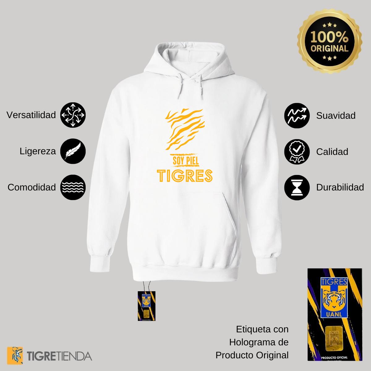 Sudadera Hombre Hoodies  Tigres UANL Soy piel tigres