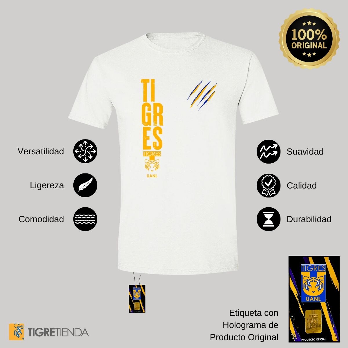 Playera Tigres UANL Hombre Tigres Rayas OD77167