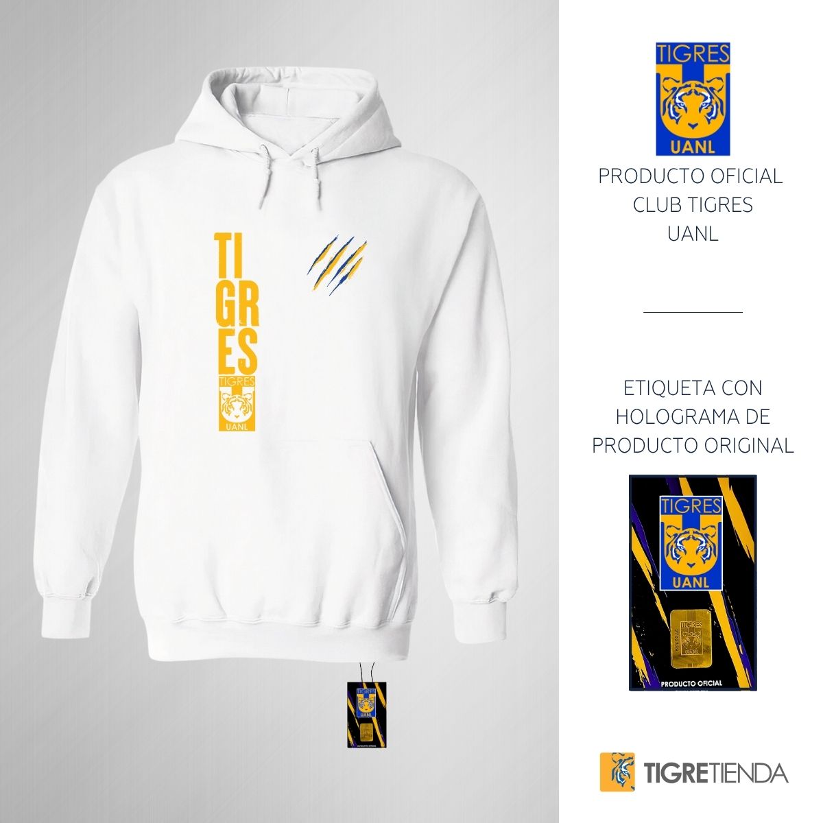 Sudadera Hombre Hoodies  Tigres UANL Tigres Rayas