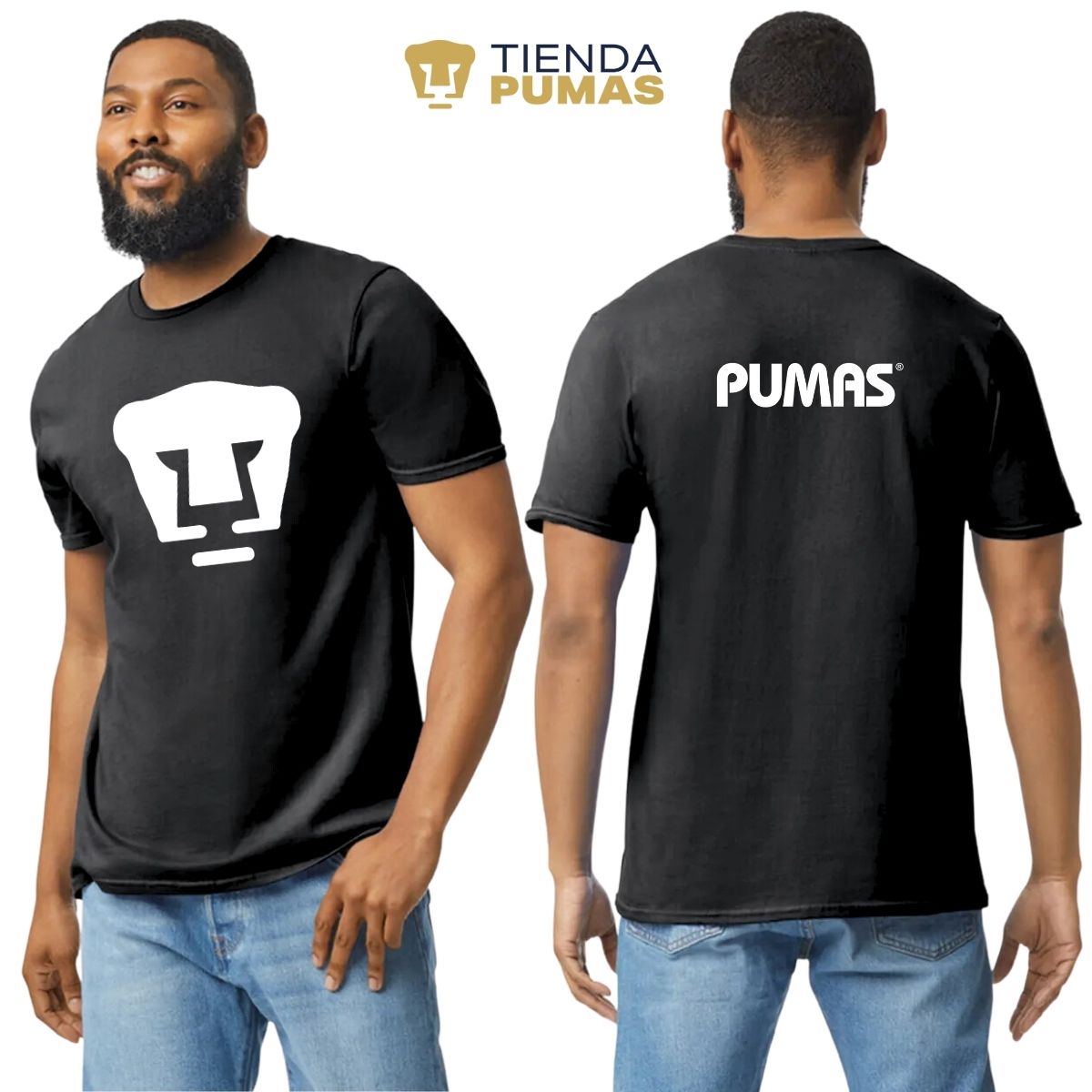 Playera Pumas UNAM Hombre Logo Blanco OD77190