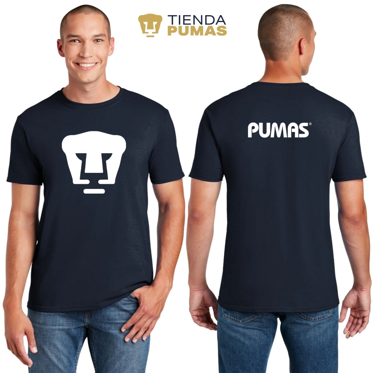 Playera Pumas UNAM Hombre Logo Blanco OD77190