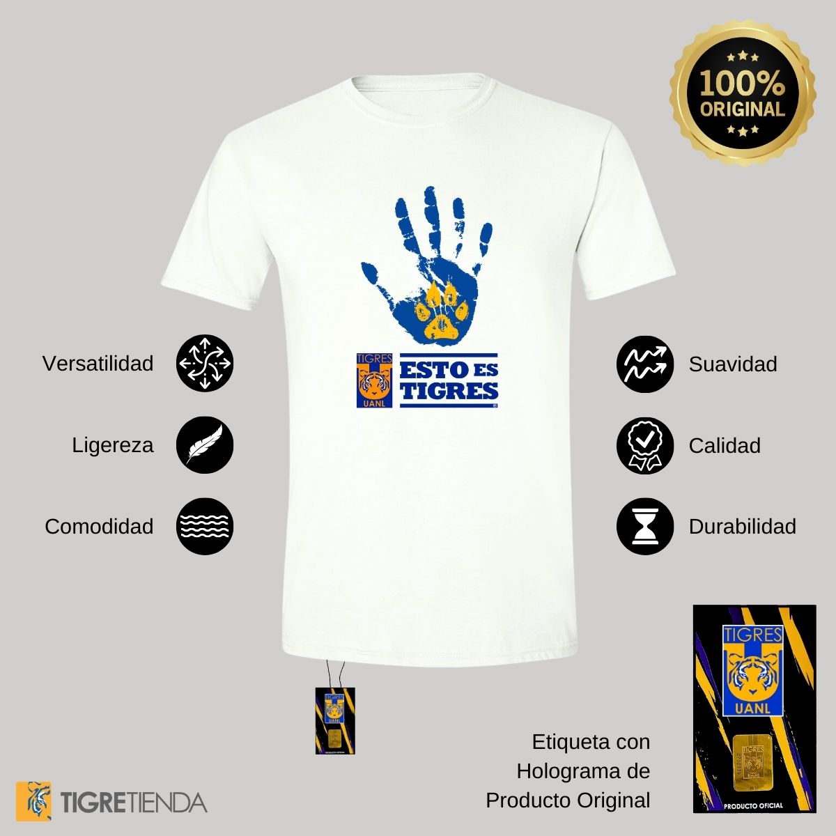 Playera Hombre Tigres UANL Tigres Huella