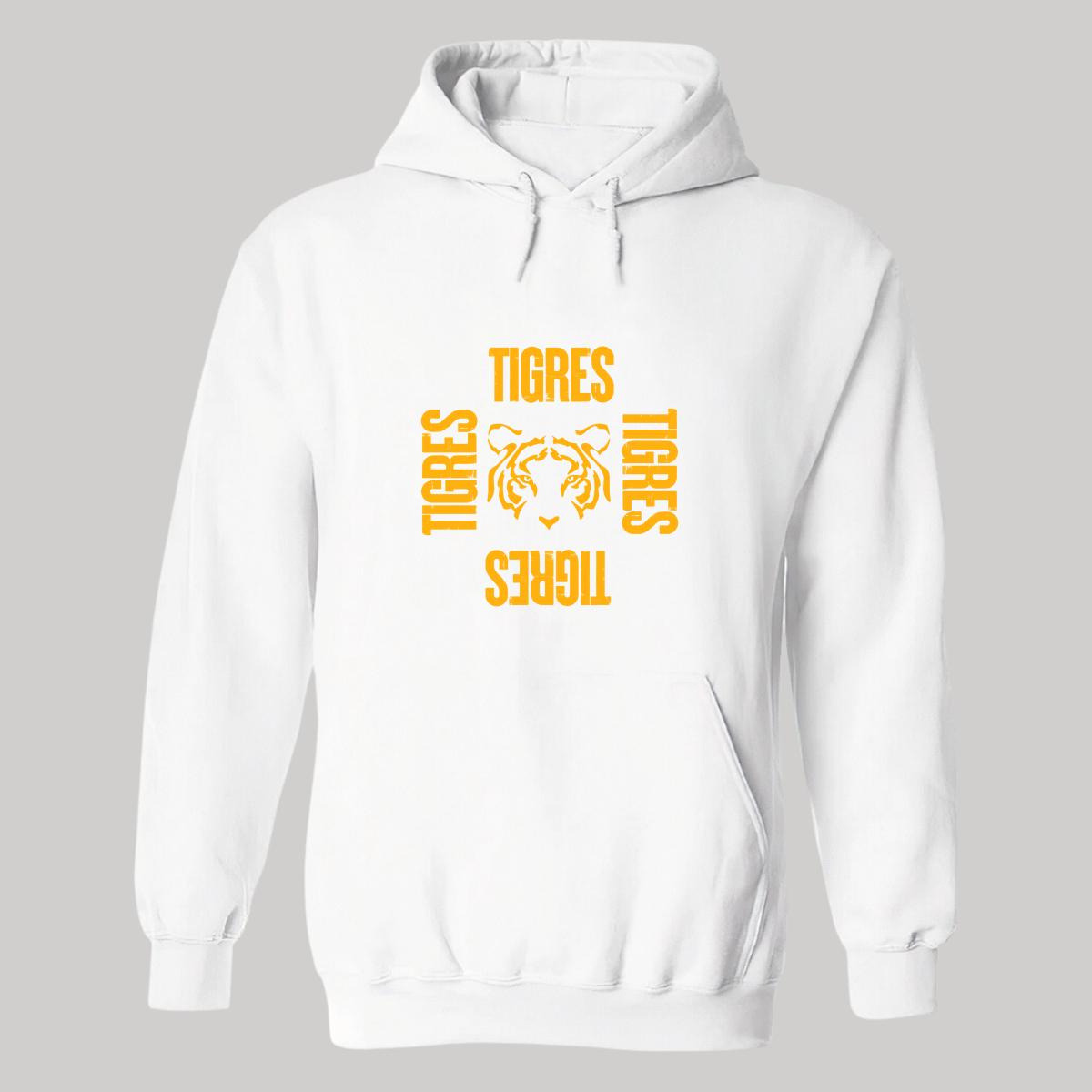 Sudadera Mujer Hoodie  Tigres UANL Cuadro