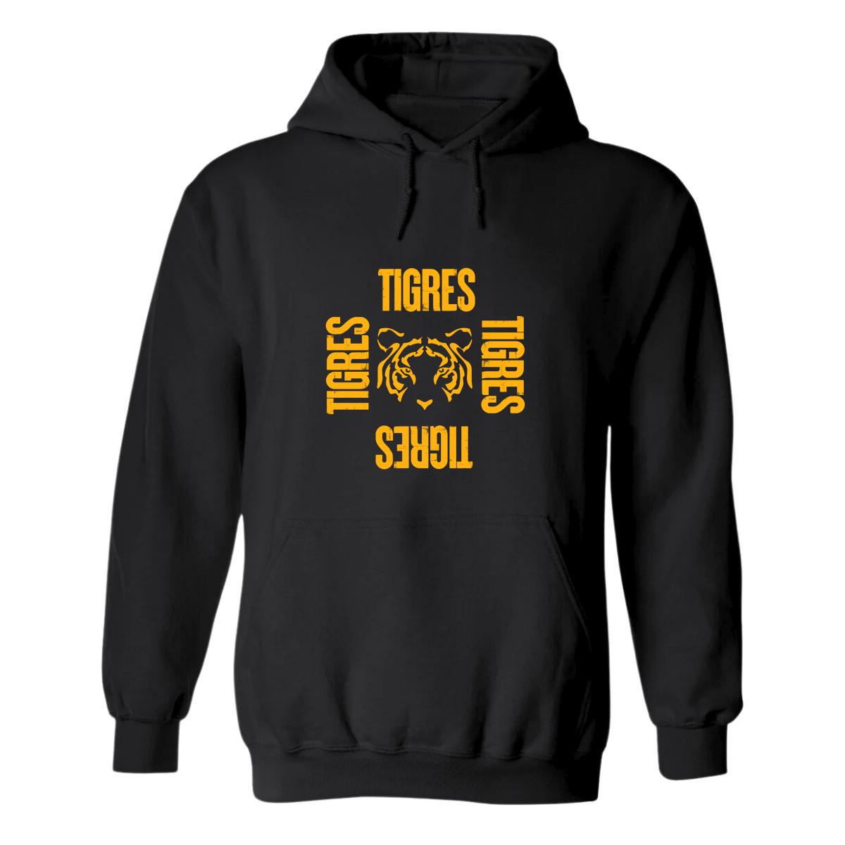 Sudadera Mujer Hoodie  Tigres UANL Cuadro