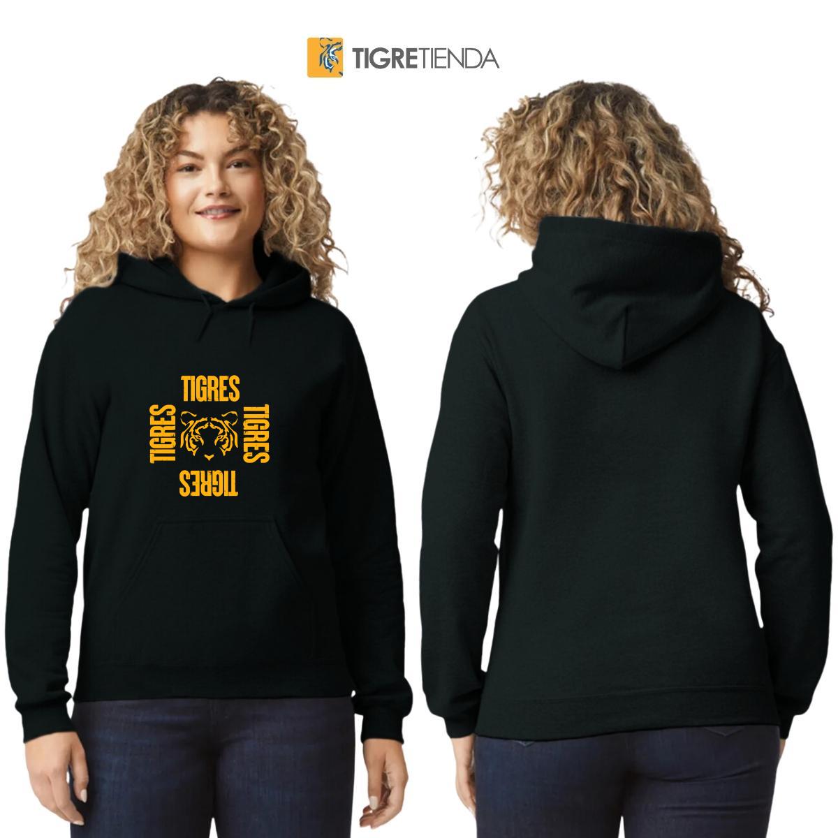 Sudadera Mujer Hoodie  Tigres UANL Cuadro