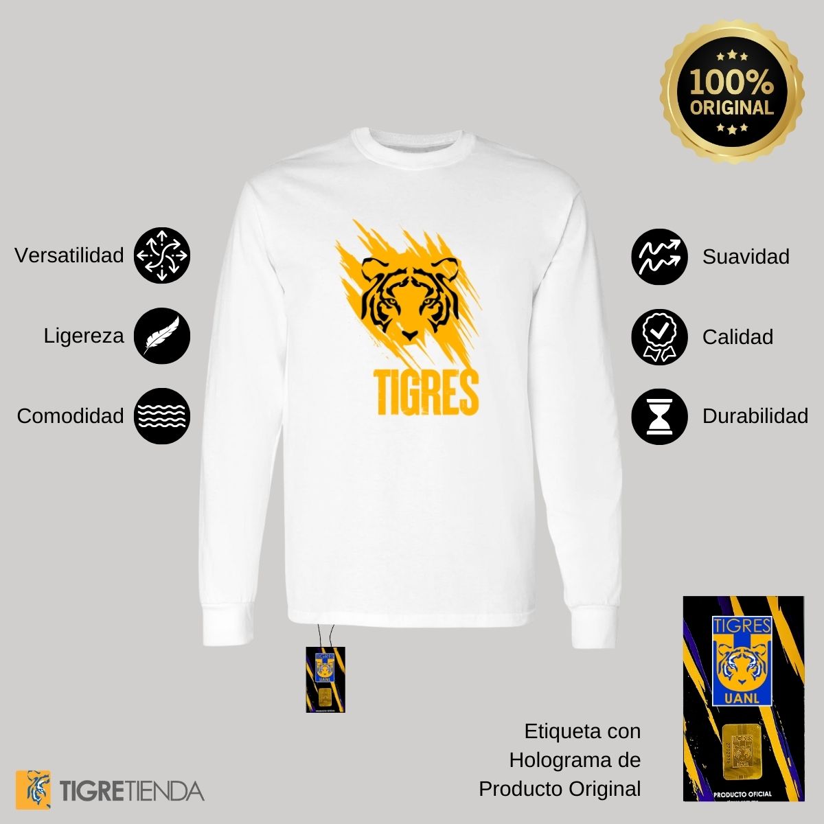 Playera Tigres UANL Hombre Garra Rostro OD77215