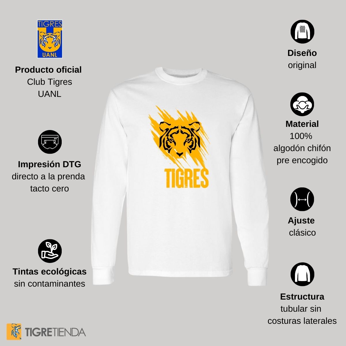 Playera Tigres UANL Hombre Garra Rostro OD77215