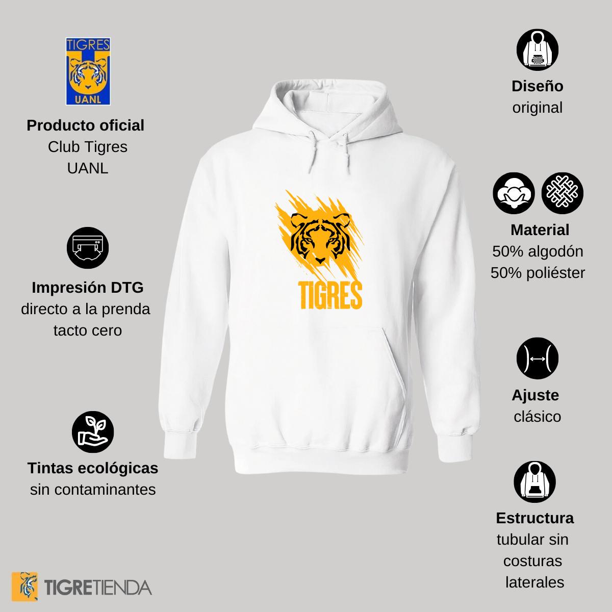 Sudadera Hombre Hoodies  Tigres UANL Rostro