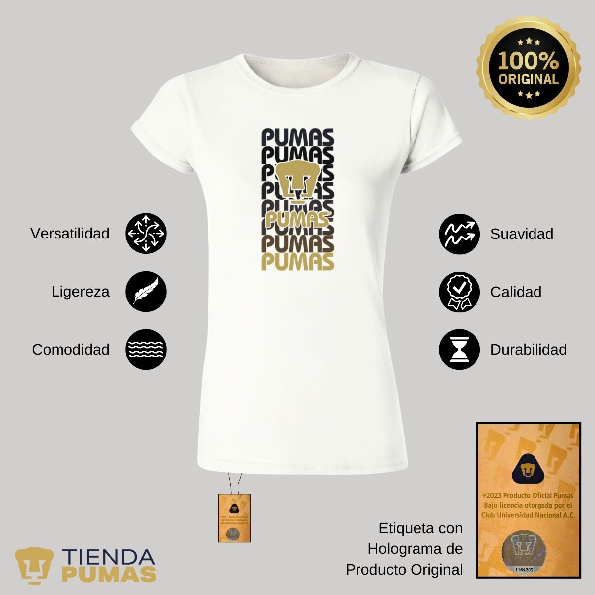 Playera Pumas UNAM Mujer Degradado OD77222