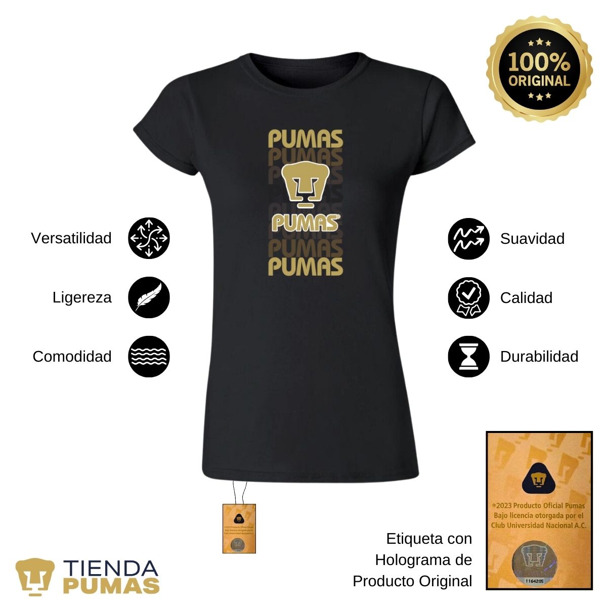 Playera Pumas UNAM Mujer Degradado OD77222