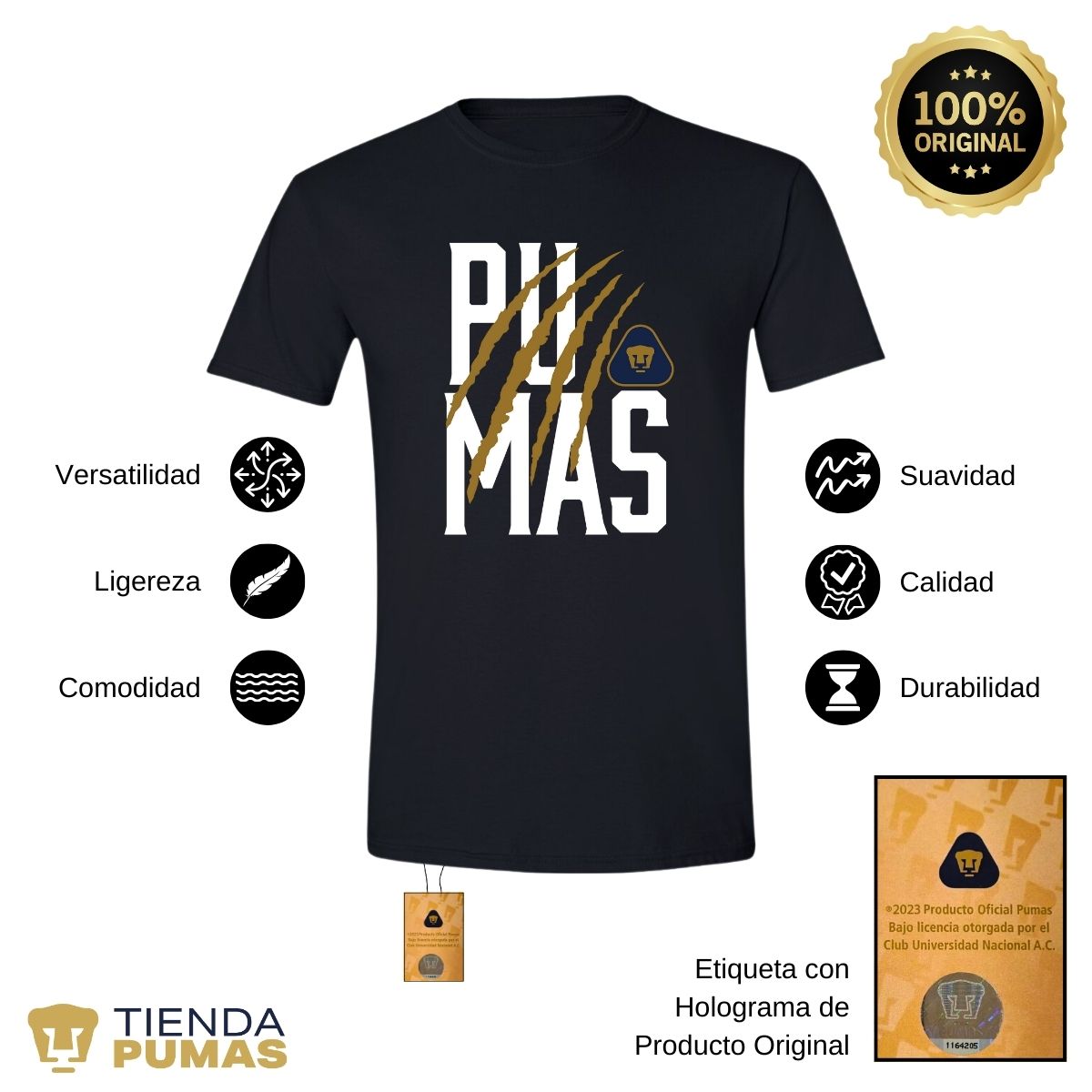 Playera Pumas UNAM Hombre Zarpazo OD77232