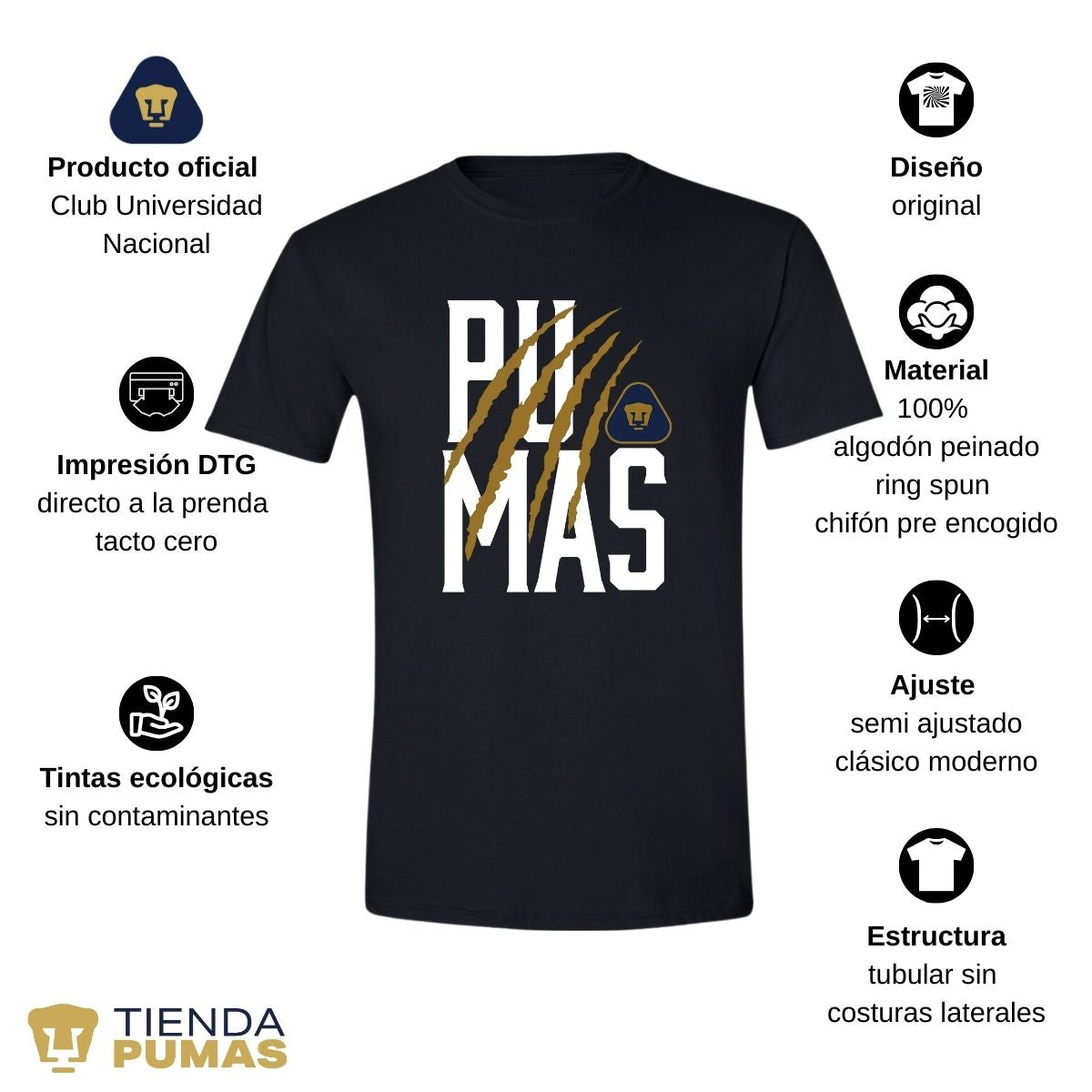 Playera Pumas UNAM Hombre Zarpazo OD77232