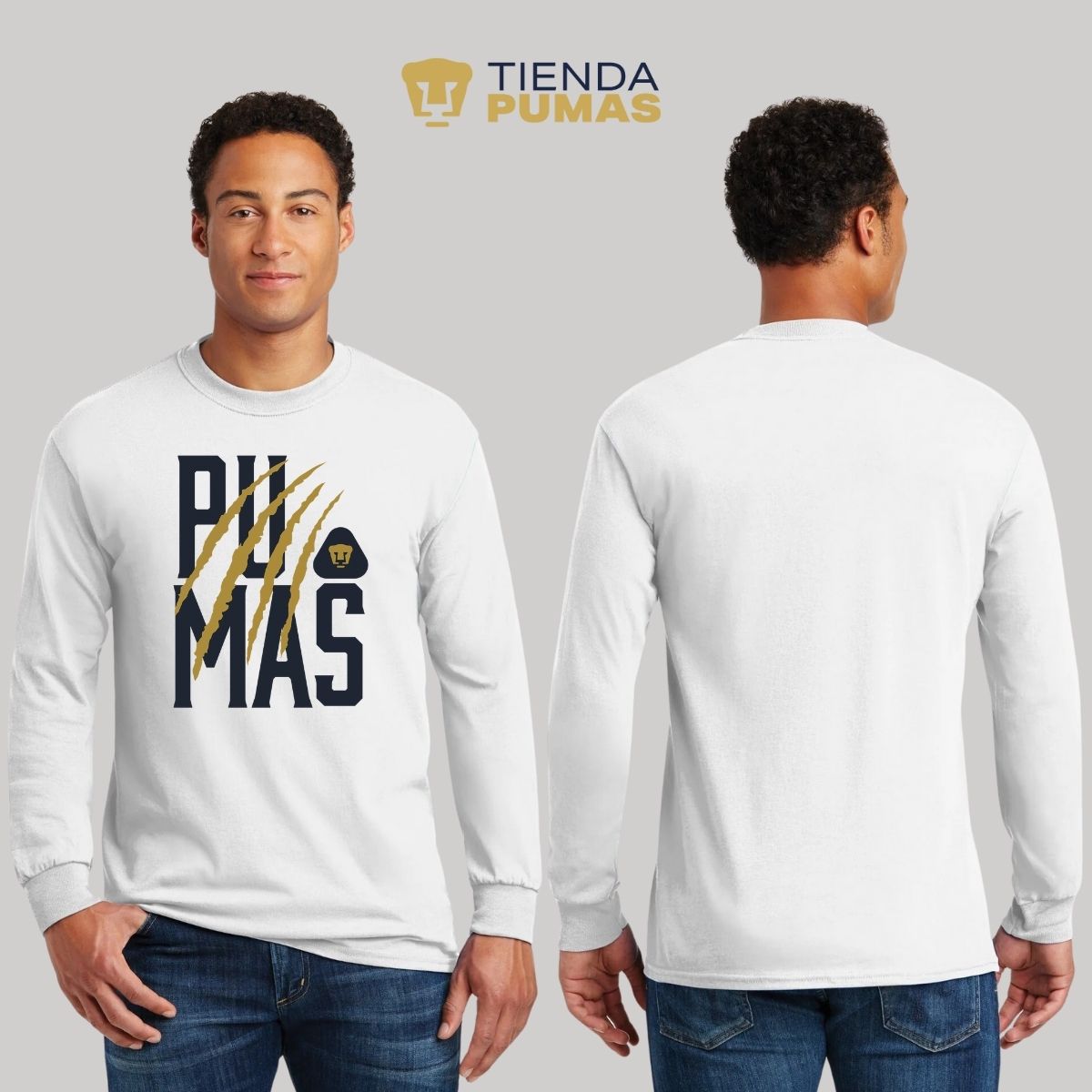 Playera Pumas UNAM Hombre Manga Larga Zarpazo OD77233