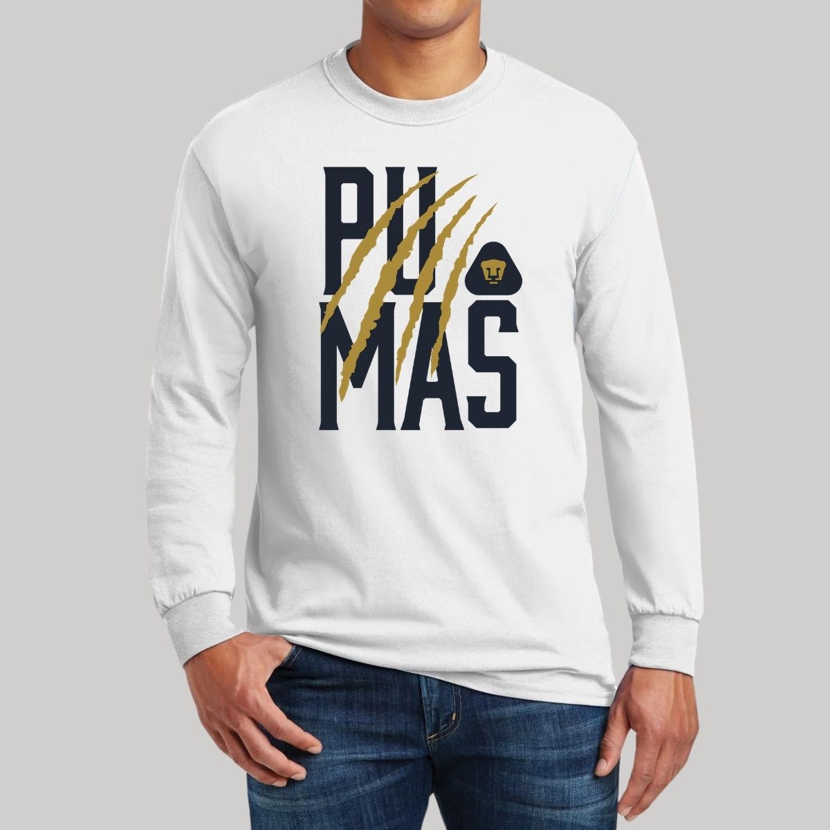 Playera Pumas UNAM Hombre Manga Larga Zarpazo OD77233