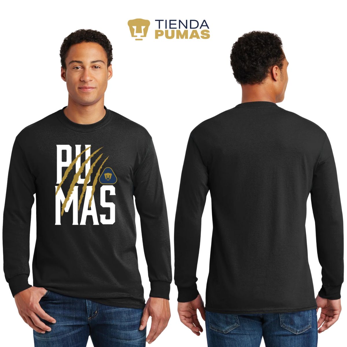 Playera Pumas UNAM Hombre Manga Larga Zarpazo OD77233