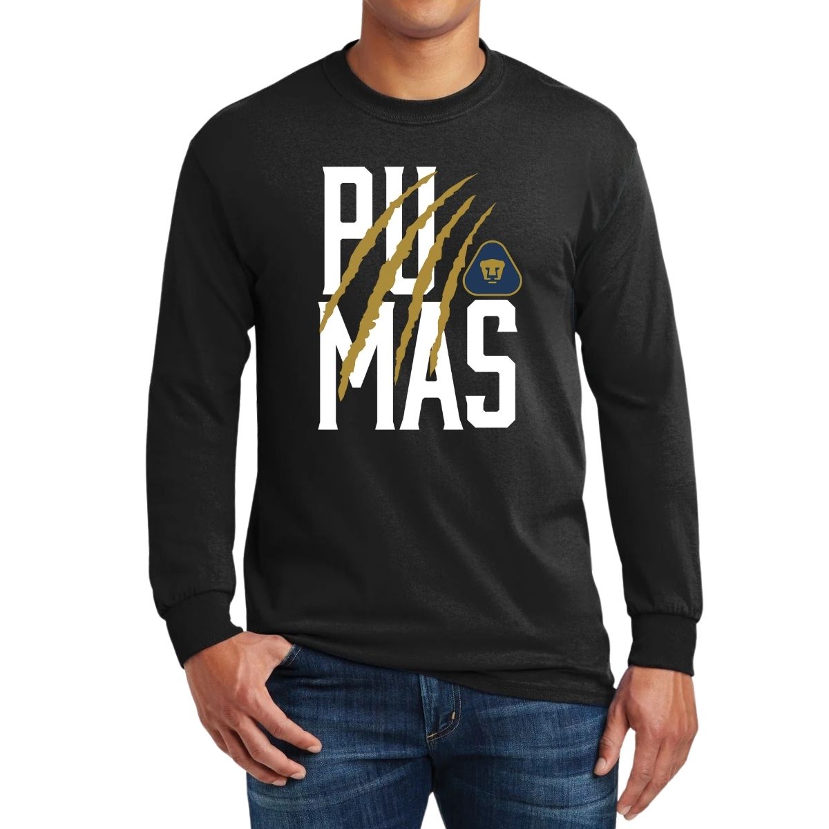 Playera Pumas UNAM Hombre Manga Larga Zarpazo OD77233